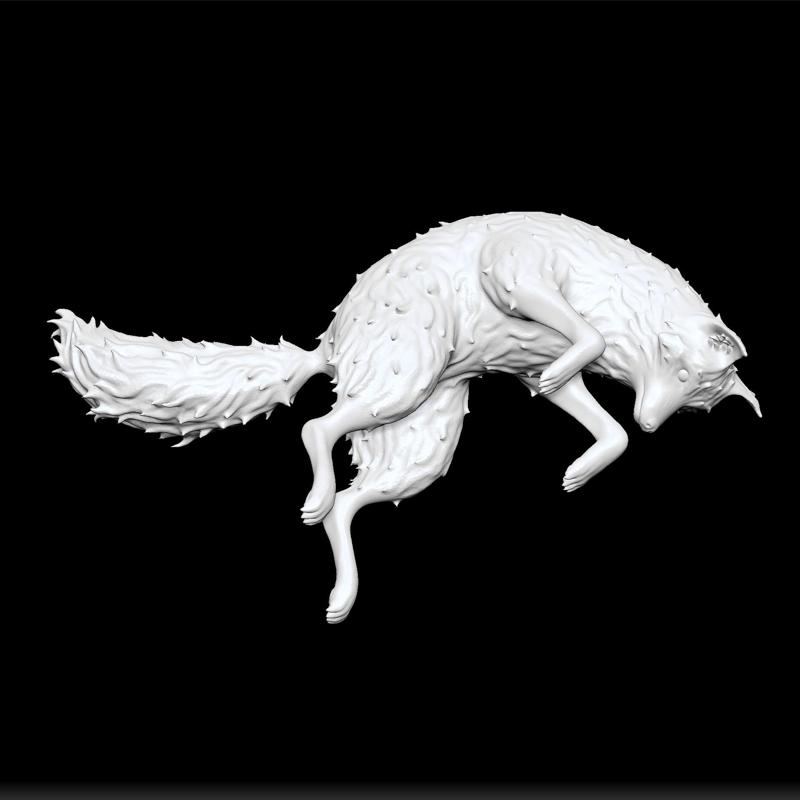 FoxFox - Arctic Fox - Fox Sculpture Statue - Nature Decor - Elegant Design