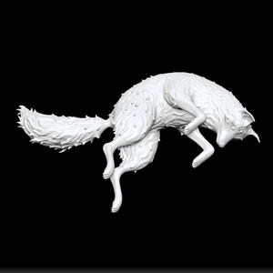 FoxFox - Arctic Fox - Fox Sculpture Statue - Nature Decor - Elegant Design