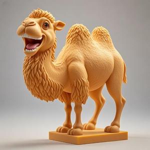 2304 Laughing Camel - 3D Printed Full-Figure Statue, pug, dachshund, poodle, cat, monkey, camel, beagle, crocodile, lion, fox, bull terrier, pomeranian, galgo, wolf, doberman pinscher, newfoundland, elephant, donkey, german shepherd