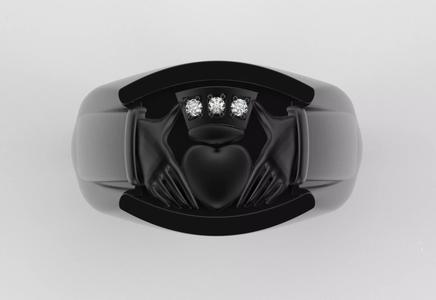 Men Claddagh Ring Hands Heart Loyalty