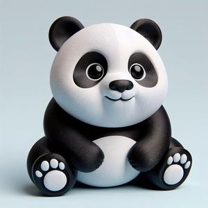 Cute Panda Showpiece 3D Print – Decorative Animal Sculpture