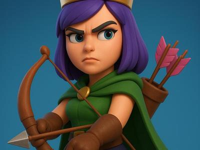 Archer Queen – Clash Royale 3D Figure