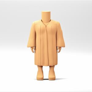 A female Body in a Funko POP style. Graduation gown mantias. WB_08