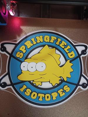 Springfield Isotopes Logo - The Simpsons Themed Wall Plaque