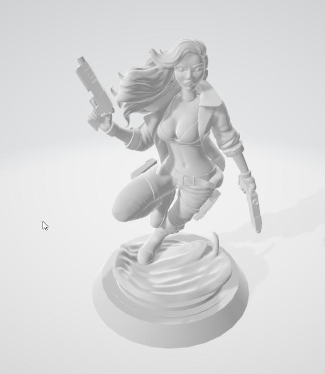 3D figure: She shoots, she runs, she dreams of action!