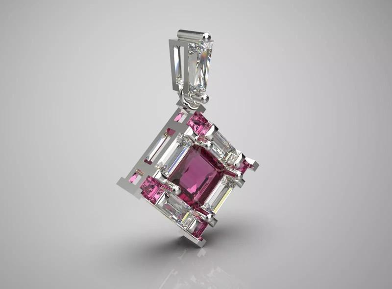 woman diamond pendant jp0272