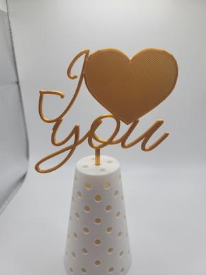 I love you Cake Topper