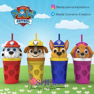 PAW PATROL MILK SHAKER CUP PACK - SKYE, MARSHALL, CHASE, BOGGIE