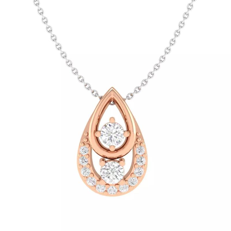 Women solitaire pendant 3dm render details
