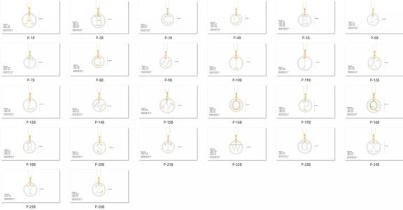 26 Diamond Alphabet Pendants Letters 3dm details