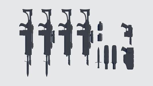 112 Imperial guardsman custom lasguns