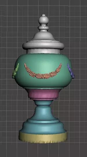 Facade decorative jar