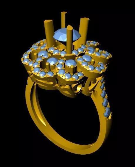 DiamondRing gold ring with stones