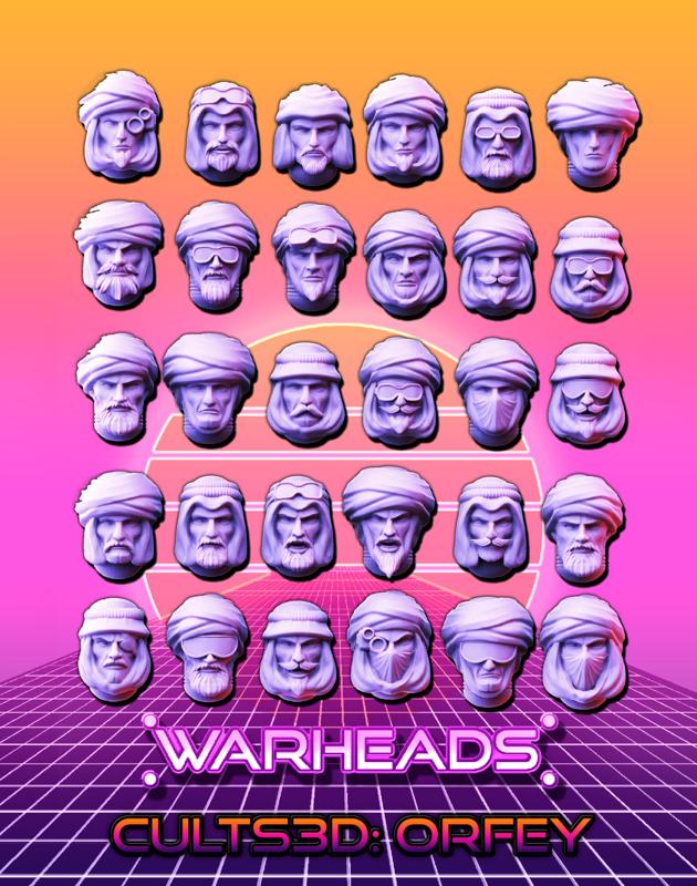 Turbans for everyone! Desert Warriors! - Sand combat specialists! [30 heads]