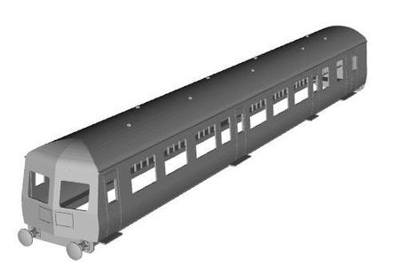 BR Class 126 DMU motor brake coach leading end 1959 batch 1/148 scale