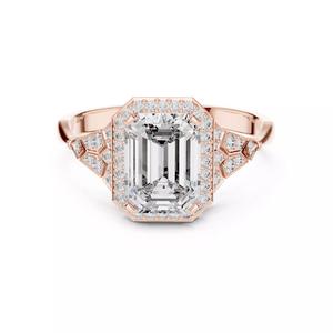 Emerald Cut Diamond Engagement Wedding Ring 3DM STL Video