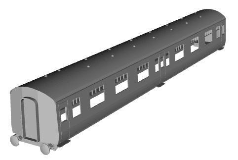 BR Class 126 DMU Trailer Composite Coach 1/148 scale