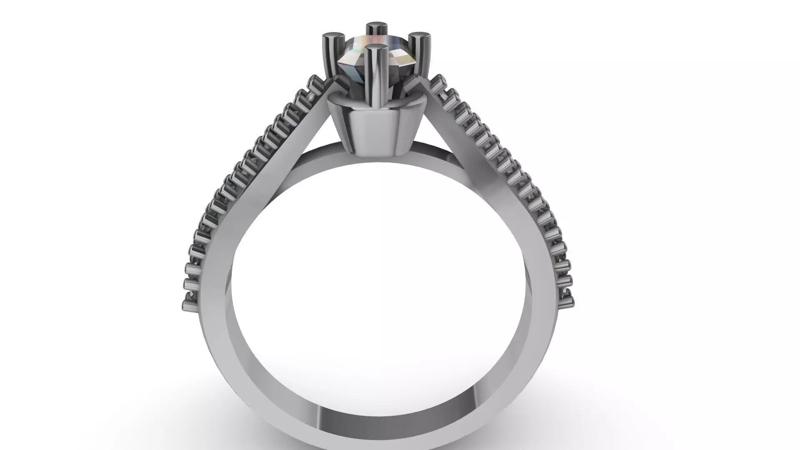 emerald cut diamond ring stl verified