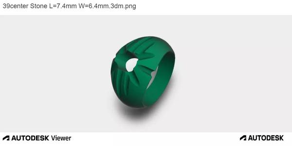 Elegant Mens 3D Ring Model with Oval Center Stone