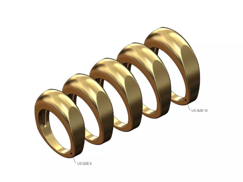 Domed faceted sides fashion ring US sizes 6to10