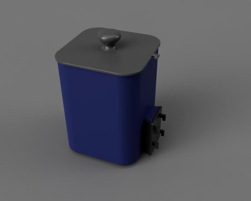 Skadis Trashcan with hanging Lid