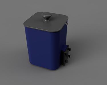 Skadis Trashcan with hanging Lid