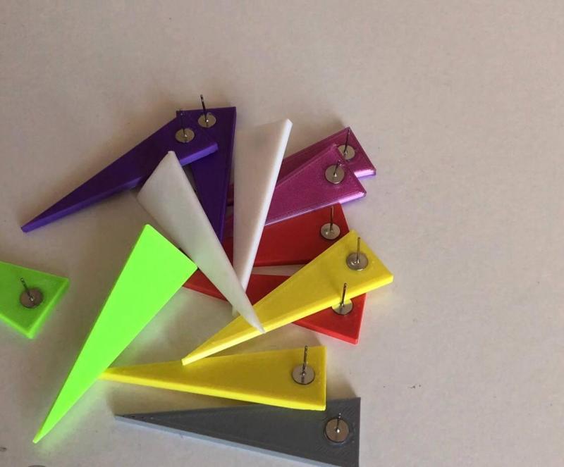 Earrings Long triangle pendant aros pendientes