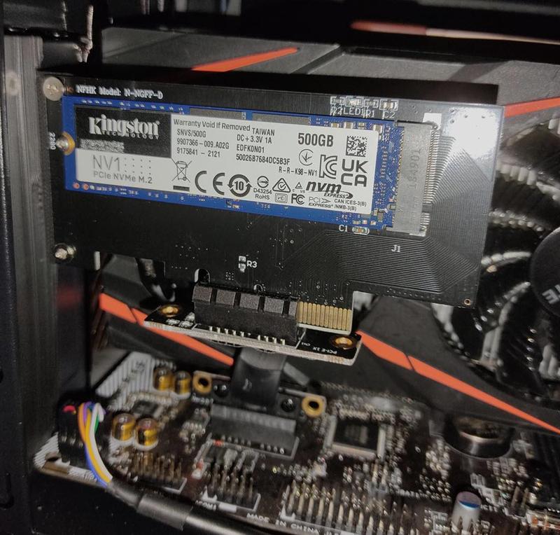 Raised Slot Bracket for PCIe to M.2 Adapter NFHK N-NGFF-D