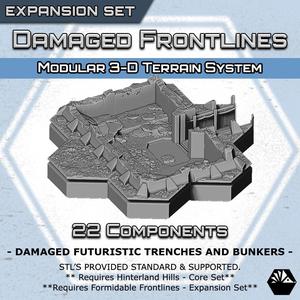 Hexhog Tabletops: Damaged Trenches-FF Expansion⠀⠀⠀⠀⠀⠀⠀⠀⠀⠀⠀⠀