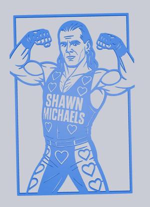 WWF WWE Shawn Michaels stencil