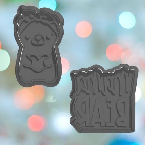 Mothers Day Mama Bear Cookie Cutter Set