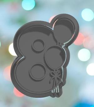 Balloon Number 8 Cookie Cutter