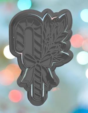 Christmas Candy Cane Greenery Cookie Cutter