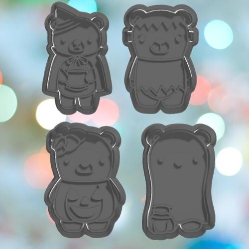 Halloween Spooky Bear Cookie Cutter Set