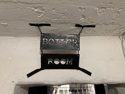 Boiler room sign