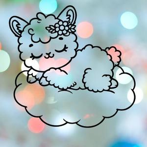 Sheep Girl Sleeping On Cloud Cookie Cutter