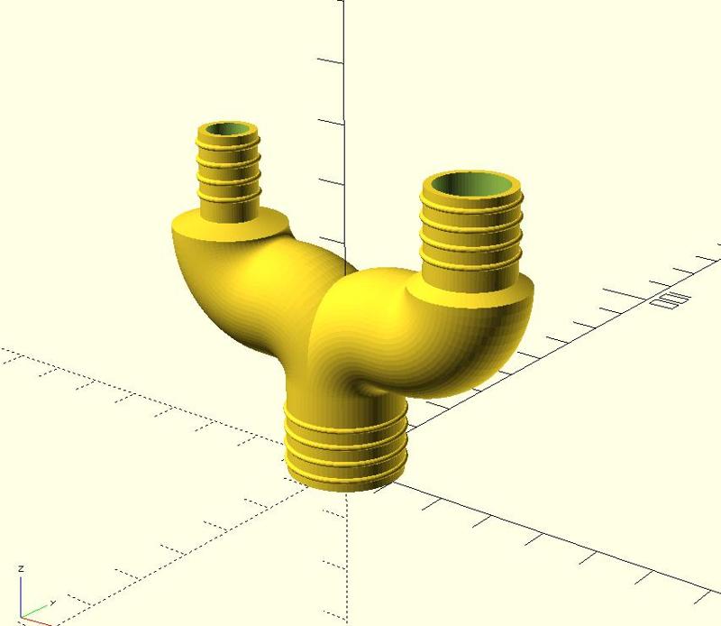 Parametric hose splitter