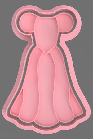 PRINCESS DRESS CUTTERS FOR COOKIES AND FONDANT