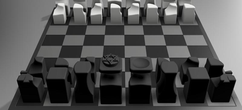 Organic Shaped Chess Set