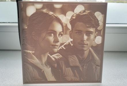 Lithophane AI generated couple / Litofán