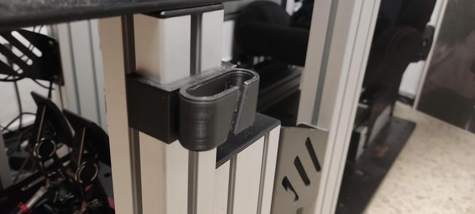 Cableguide for aluminum 45x45 cockpit profile