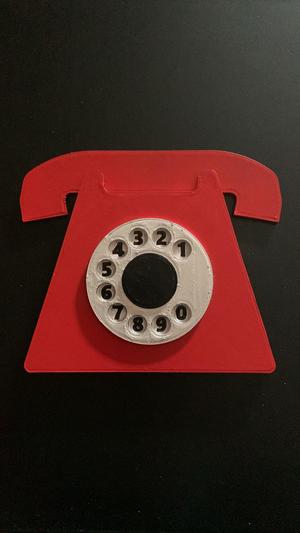 Old fashoned phone collectible cards display