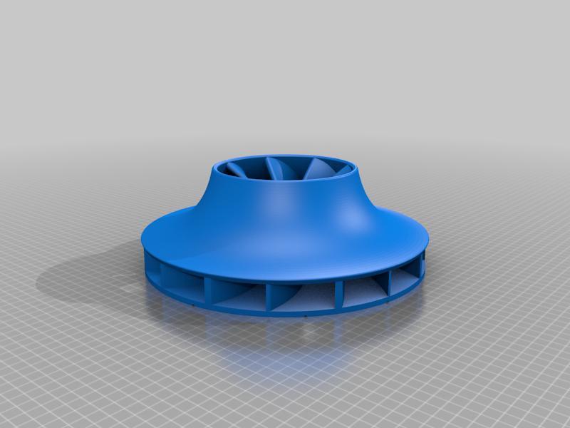 Centrifugal Impeller, compresser style, D280mm, for dust extracter