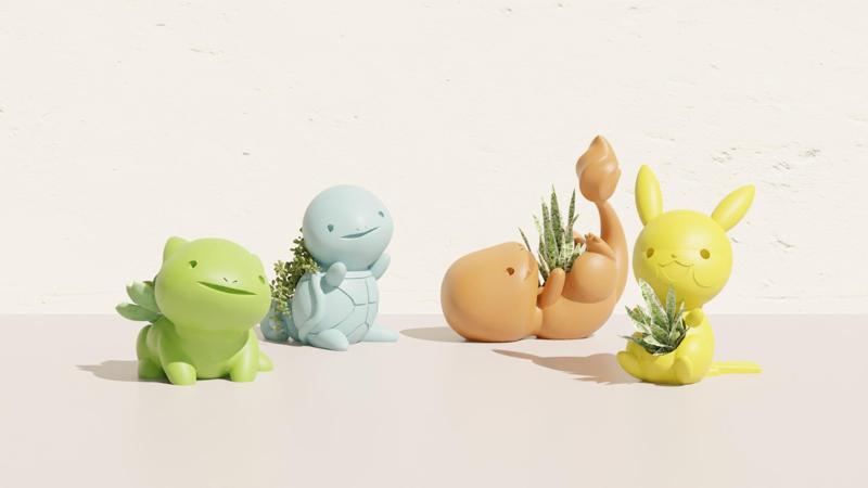 Cute Pokemon Pot Plants - Pikachu, Bulbasaur, Charmander, Squirtle