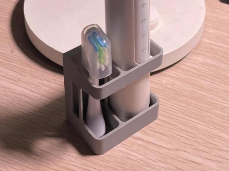 Electric Toothbrush Wall Mount (with brush head holder)