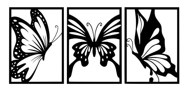 set Butterfly  Wall Decor