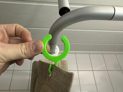 Shower Ring C-Form Snapfit (for 25mm rod) Scalable