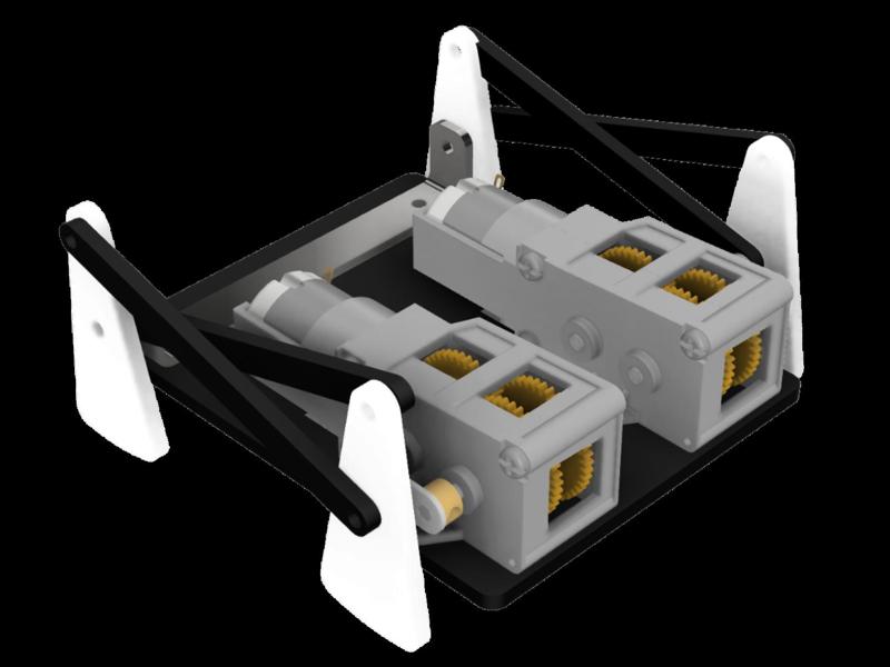 【Robot】4 legs walking linkage robot