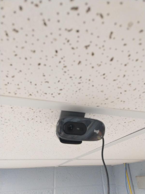 webcam mount -- for drop ceilings
