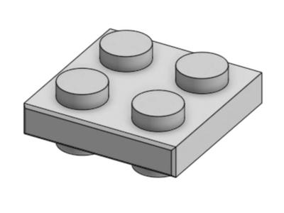 Double sided 2x2 lëgo plate